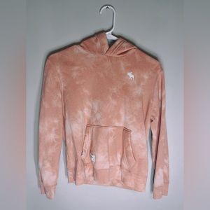 abercrombie & fitch pink and white marble hoodie